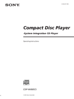 Sony CDP-M400CS - Owners Manual 